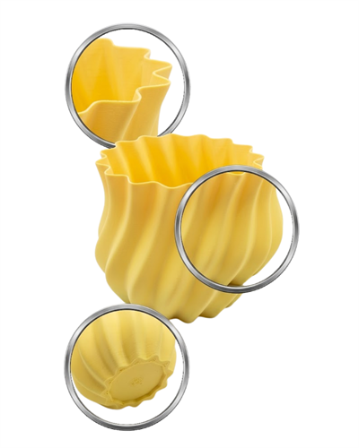 3D KIVRIMLI VAZO SARI