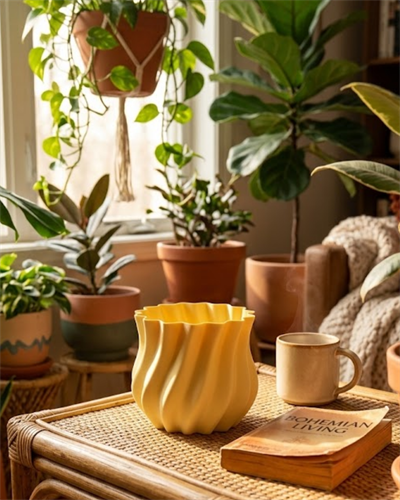 3D KIVRIMLI VAZO SARI