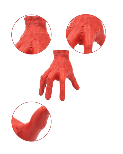 3D Kırmızı El Dekor 17x16 cm Gotik ve Modern Tasarım Obje