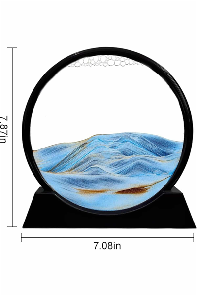 3D LED Işıklı Kum Saati Gece Lambası Hareketli Sulu Kum Saati Orta Boy