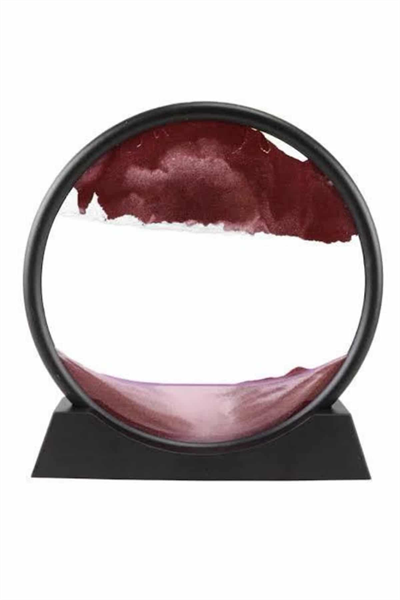 3D Led Işıklı Kum Saati Gece Lambası Hareketli Sulu Kum Saati Dekoratif