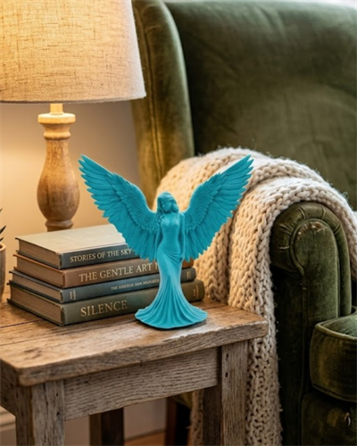 3D MELEK İNSAN TURKUAZ