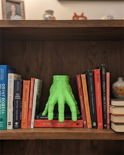 3D Modern Yeşil El Heykeli 27x22 cm Raf ve Konsol Üstü Dekor