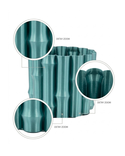 3D PARLAK YEŞİL VAZO