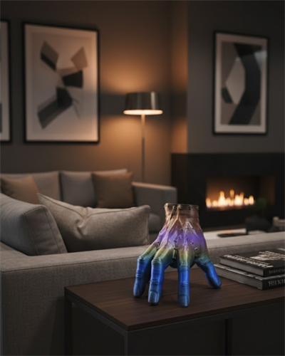 3D Rengarenk El Dekoratif Heykel 27x22 cm Büyük Boy Modern Tasarım