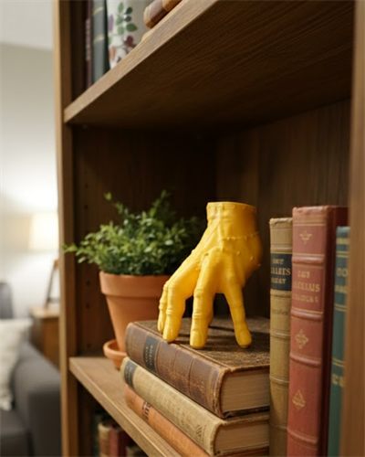 3D Sarı El Heykeli 17x16 cm Raf ve Masa Üstü Dekor