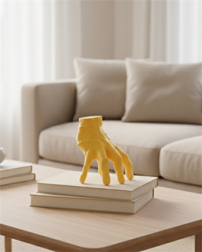 3D Sarı El Tasarım Dekor 17x16 cm Konsol ve Şömine Üstü Aksesuar