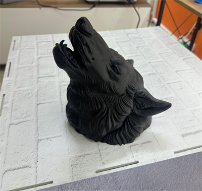 3D Siyah Ayı Başı Duvar Süsü Özel Tasarım Dekoratif Heykel 25x19 cm