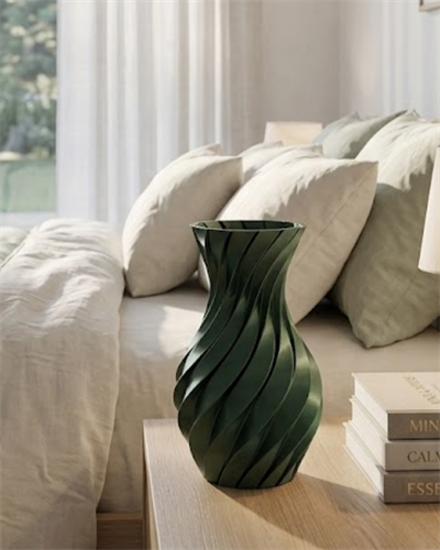 3D ÜRÜN SPİRAL VAZO YEŞİL