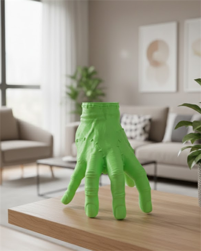 3D Yeşil El Dekoratif Heykel 27x22 cm Büyük Boy Modern Tasarım