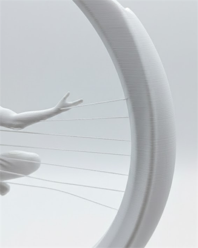 3D Zen Heykeli Modern Ay Tasarımlı Meditasyon Biblosu