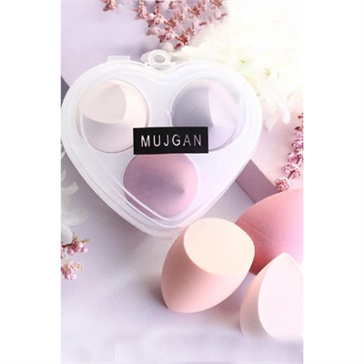 3lü Makyaj Süngeri Seti Kalpli Kutu