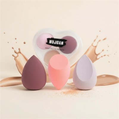 3lü Makyaj Süngeri Seti Kalpli Kutu