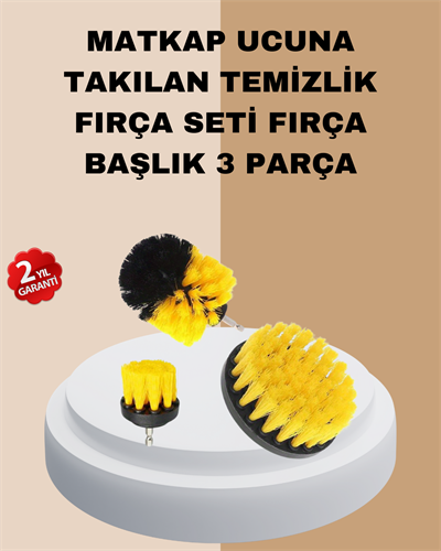 3’lü Matkap Ucu Fırça Takımı Zorlu Kirler İçin