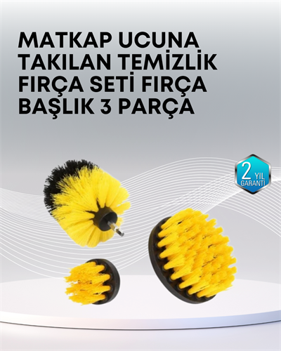 3’lü Matkap Ucu Temizlik Fırçası Seti Çok Amaçlı