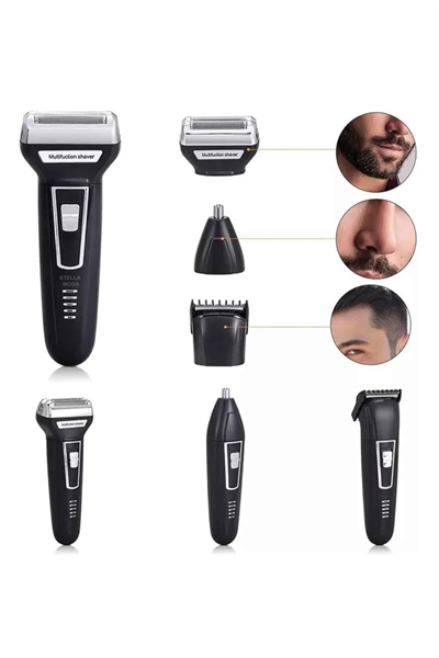 3lü Set Saç Sakal Kesme Traş Makinesi Burun Kılı Alma Tıraş Makinesi