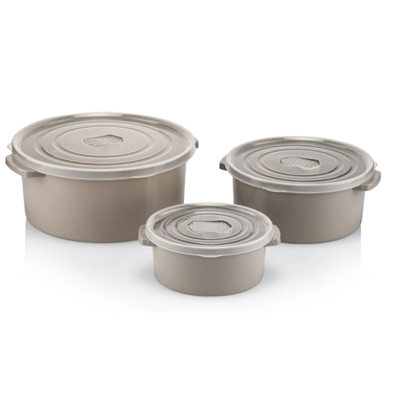 3lü Yuvarlak Mikrodalga Saklama Kabı Seti
