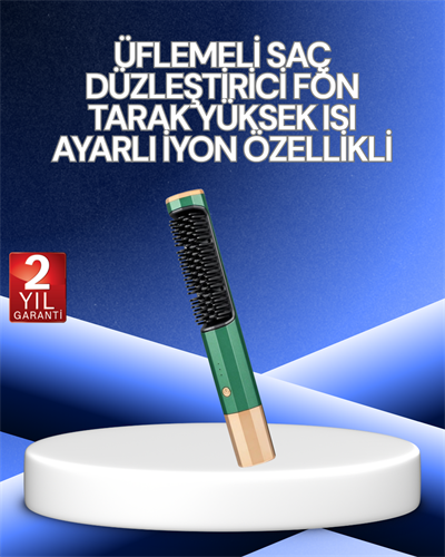 3’ü 1 Arada Saç Şekillendirme Seti – Kurutma, Düzleştirme, Tarama