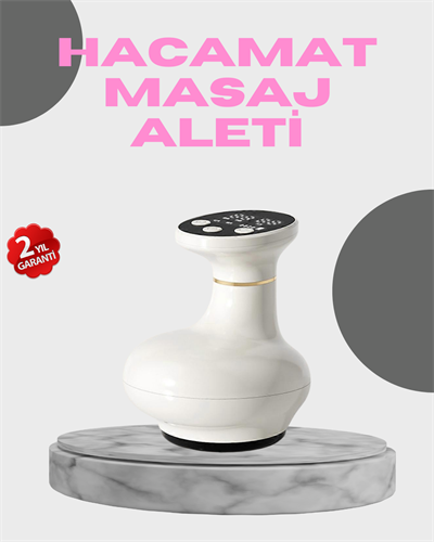 3’ü 1 Arada Şarjlı Masaj Cihazı Kupa Terapisi Sıcak Kompres Gua Sha