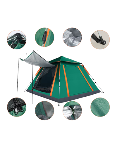 4 5 Kişilik Kamp Çadırı Güneşlikli Suya Dayanıklı Geniş Hacimli Outdoor