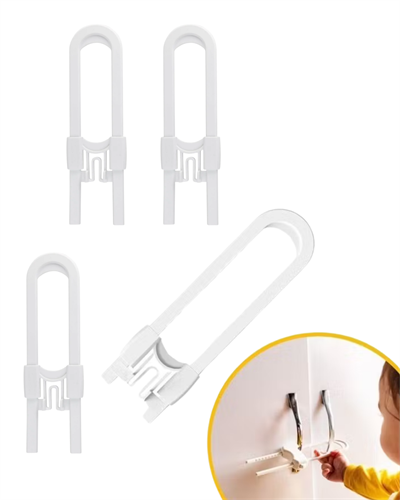 4 Adet Dolap Kapak Kilidi Ev İçi Güvenlik İçin Pratik Koruma Seti