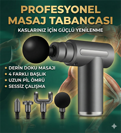 4 Başlıklı 6 Kademeli Titreşimli Şarjlı Mini Masaj Aleti