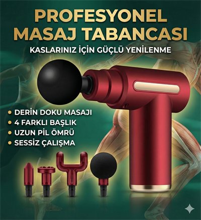 4 Başlıklı 6 Kademeli Titreşimli Şarjlı Mini Masaj Aleti