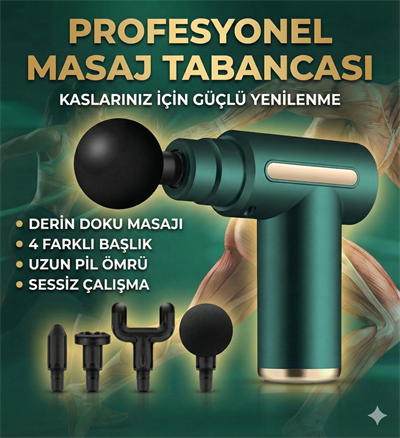 4 Başlıklı 6 Kademeli Titreşimli Şarjlı Mini Masaj Aleti