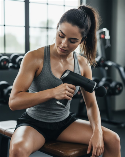 4 Başlıklı Darbeli Şarjlı Masaj Aleti Tabancası Kablosuz