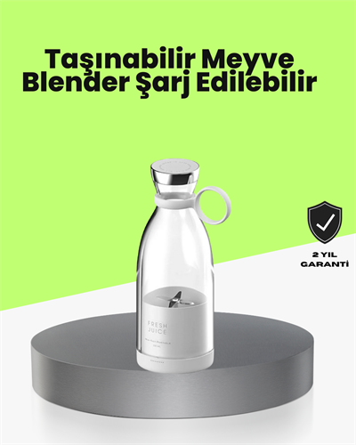 4 Bıçaklı Gıda Sınıfı Paslanmaz Çelik Taşınabilir Blender