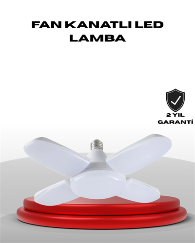 4 Kollu Katlanır Pervane LED Ampül 60 Watt Yüksek Aydınlatma ve Enerji Tasarrufu