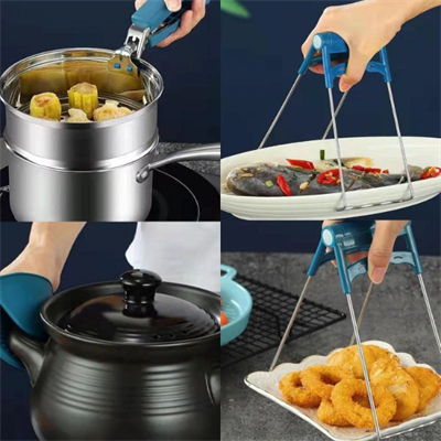 4 Parça Yanma Önleyici Mutfak Seti - Tencere Tabak Tutucu Ve Fırın Eldiveni