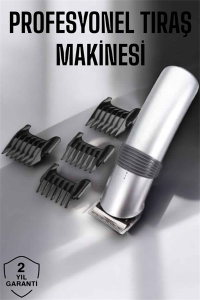 4 Taraklı Taşınabilir Profesyonel Saç ve Sakal Kesme Tıraş Makinesi
