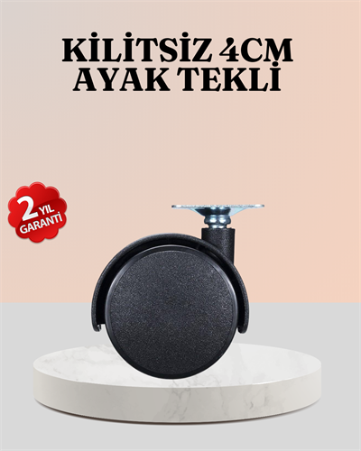 4 cm Çap Kilitsiz Tekerlek Ayağı Tekli Hafif Mobilyalar İçin