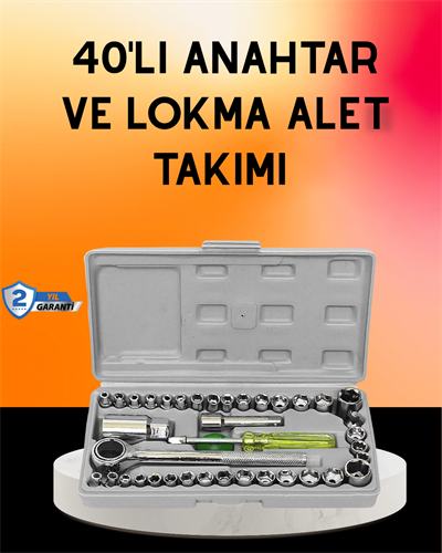 40 Parça Cırcır Lokma Anahtar Seti Profesyonel Kullanım