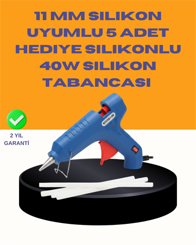 40W Sıcak Mum Silikon Tabancası 5 Silikon Hediyeli Hızlı Yapıştırma