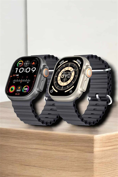 45 MM Gri Kasa Ultra Akıllı Saat Sesli Görüşme, Sağlık Takibi, Suya Dayanıklı