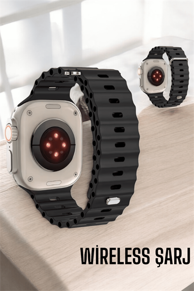 45 MM Gri Kasa Ultra Akıllı Saat Sesli Görüşme, Sağlık Takibi, Suya Dayanıklı