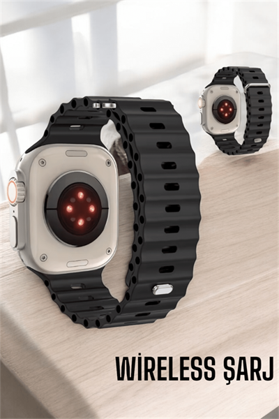 45 MM Gri Kasa Ultra Akıllı Saat Sesli Görüşme, Sağlık Takibi, Suya Dayanıklı