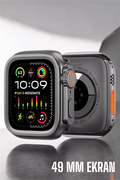 45 MM Gri Kasa Ultra Akıllı Saat Sesli Görüşme, Sağlık Takibi, Suya Dayanıklı