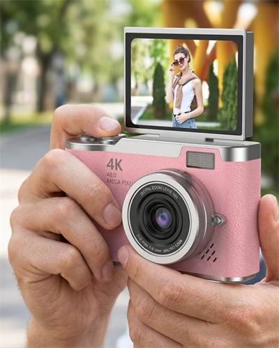 48 MP Dijital Kamera Flip Ekran 18x Zoom Vlog Selfie Kamera
