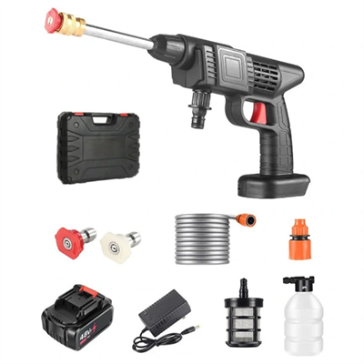 48V Şarjlı Çift Bataryalı Taşınabilir Basınçlı Yıkama Sulama Tabancası