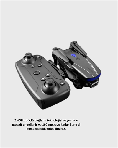 4K Kamera Özellikli Katlanabilir Drone Wi-Fi ve Yükseklik Sabitlemeli