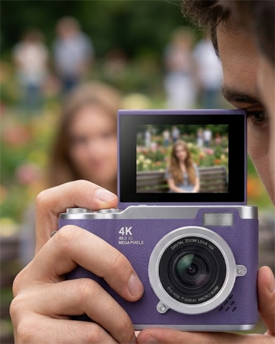 4K Kompakt Kamera 48 MP Autofocus Flash Özellikli Vlog Kamera