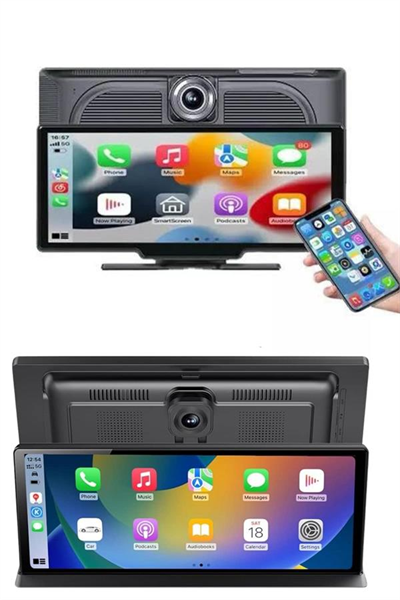 4K Ultra Araç İçi Ön ve Arka Kameralı Ekran HD 2 Kameralı Torpido Üstü Araç Multimedya