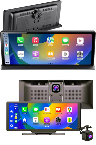 4K Ultra Araç İçi Ön ve Arka Kameralı Ekran HD 2 Kameralı Torpido Üstü Araç Multimedya