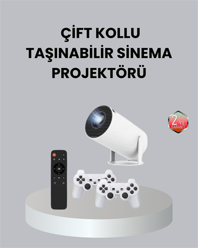 4K Wi-Fi 6 Projeksiyon Cihazı – 10.000+ Oyun Desteği, Kablosuz Bağlantı ve Çoklu Giriş Portları