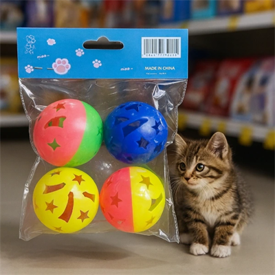 4lü Çıngıraklı Top Kedi Oyuncağı