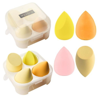 4lü Kapaklı Armut Makyaj Süngeri Seti