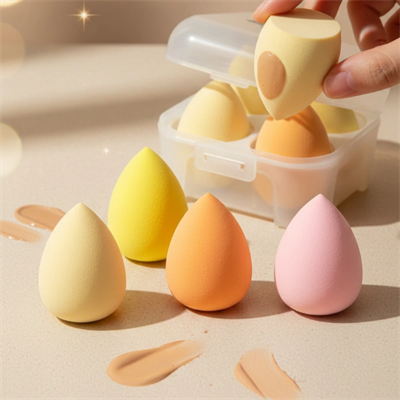 4lü Kapaklı Armut Makyaj Süngeri Seti